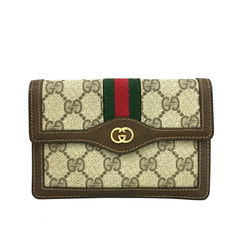 ❤️‍🔥 AUTHENTICATED GUCCI PARFUMS Shelly GG PVC Cosmetic Pouch Bag ❤️‍🔥